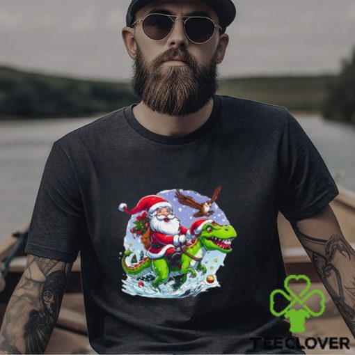 Santa Riding Dinosaur Classic Shirt