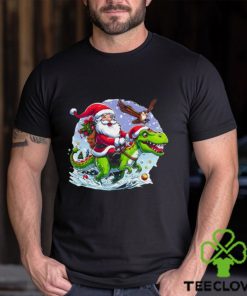 Santa Riding Dinosaur Classic Shirt
