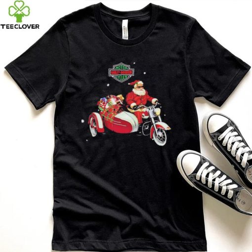 Santa Riding Harley Motorbike Christmas Shirt