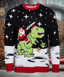 Santa Riding Trex Sweater