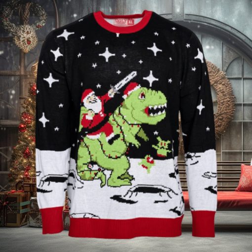 Santa Riding Trex Sweater
