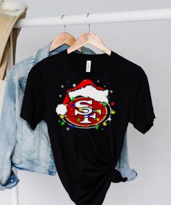 Santa San Francisco 49ers Logo Lights Christmas hoodie, sweater, longsleeve, shirt v-neck, t-shirt