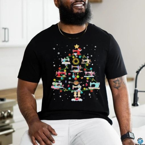 Santa Sewing Quilting Merry Christmas Tree 2023 Shirt