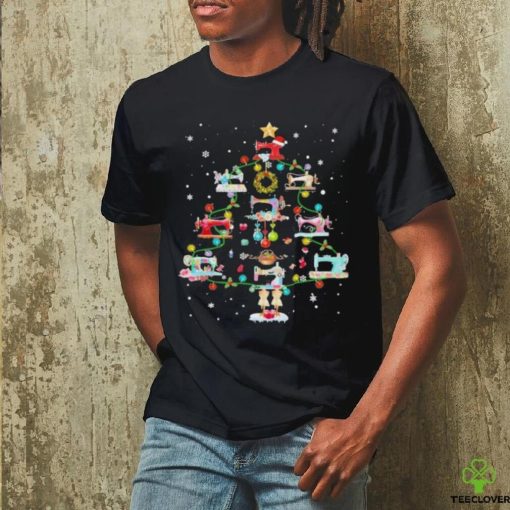 Santa Sewing Quilting Merry Christmas Tree 2023 Shirt