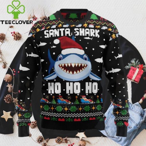 Santa Shark Ho Ho Ho Ugly Christmas Sweater Sweatshirt