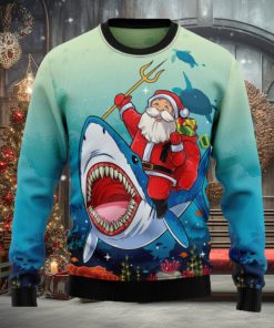 Santa Shark Ugly Christmas Sweater Thankgiving Gift Men Women
