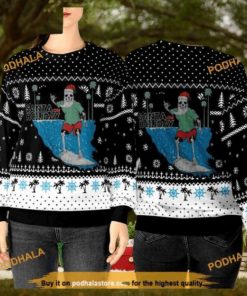 Santa Skeleton Holiday Sweatshirt 3D, Funniest Ugly Christmas Sweater