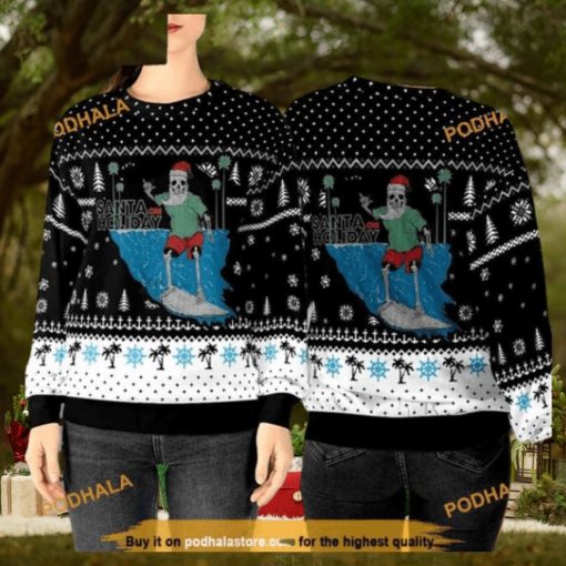 Santa Skeleton Holiday Sweatshirt 3D, Funniest Ugly Christmas Sweater