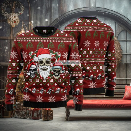 Santa Skull Red Ugly Xmas Sweater