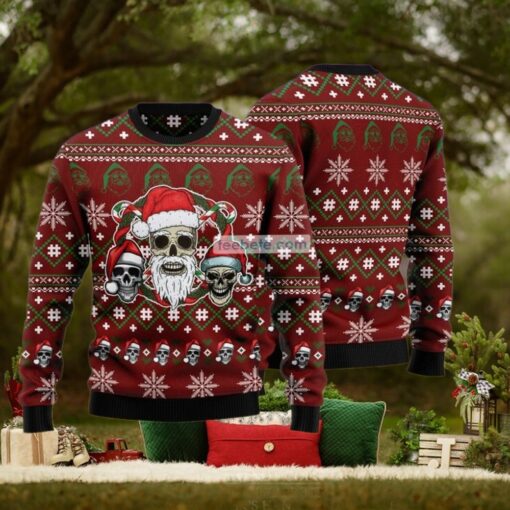 Santa Skull Red Ugly Xmas Sweater