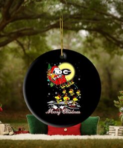 Santa Snoopy And Woodstock Georgia Bulldogs Christmas Ornaments, Hoodie, Sweater, Long Sleeve And Tank Top
