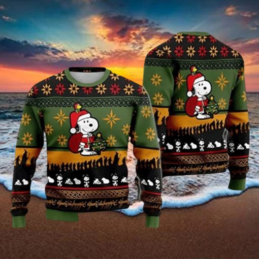 Santa Snoopy Ugly Christmas Sweater Gift For Men And Women