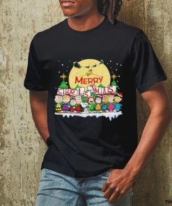 Santa Snoopy and Peanuts Merry Christmas tree shirt