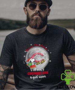 Santa Snoopy merry christmas to all and to Cincinnati Reds a good season shirt