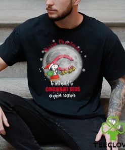 Santa Snoopy merry christmas to all and to Cincinnati Reds a good season shirt 1 Santa Snoopy merry christmas to all and to Cincinnati Reds a good season shirt