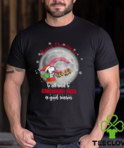 Santa Snoopy merry christmas to all and to Cincinnati Reds a good season shirt 2 Santa Snoopy merry christmas to all and to Cincinnati Reds a good season shirt