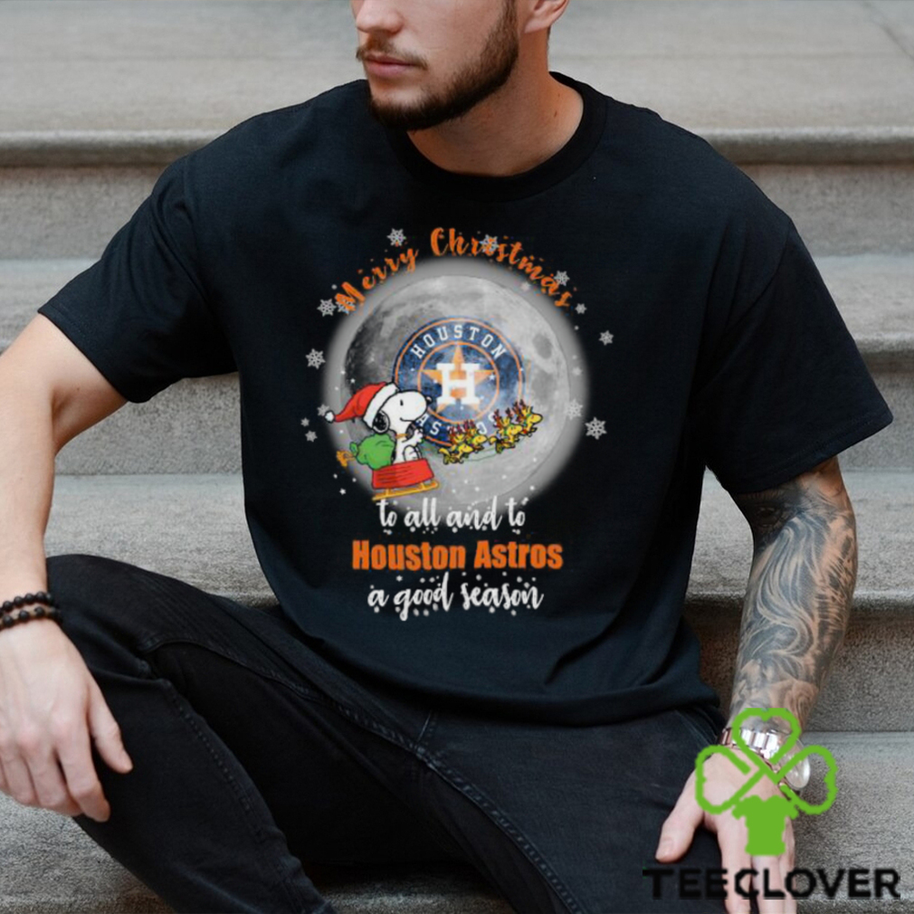 Santa Snoopy merry christmas to all and to Houston Astros a good season shirt Santa Snoopy merry christmas to all and to Houston Astros a good season shirt