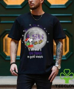 Santa Snoopy merry christmas to all and to Lsu Tigers a good season hoodie, sweater, longsleeve, shirt v-neck, t-shirt