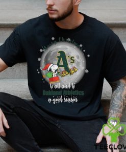 Santa Snoopy merry christmas to all and to Oakland Athletics a good season hoodie, sweater, longsleeve, shirt v-neck, t-shirt