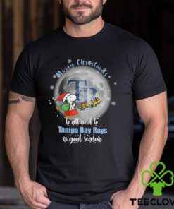 Santa Snoopy merry christmas to all and to Tampa Bay Rays a good season shirt 2 Santa Snoopy merry christmas to all and to Tampa Bay Rays a good season shirt