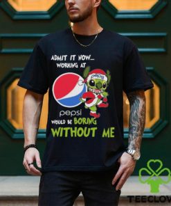 Santa Stitch Admit It Now Working At Pepsi Would Be Boring Without Me Christmas Shirt