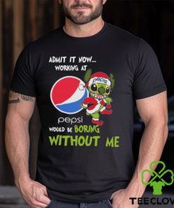 Santa Stitch Admit It Now Working At Pepsi Would Be Boring Without Me Christmas Shirt