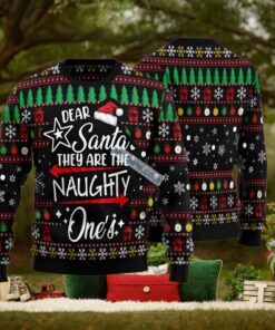 Santa They Are Naughty Ones Black Ugly Sweater