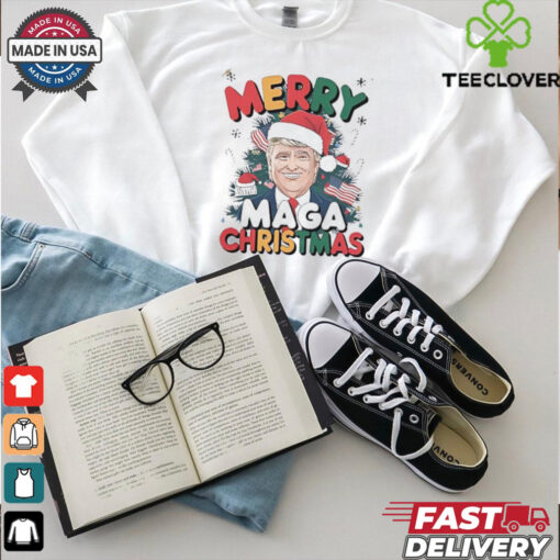 Santa Trump merry MAGA Christmas shirt