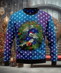 Santa Turtle Unisex Womens & Mens, Couples Matching, Funny Family Ugly Christmas Holiday Sweater