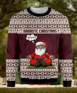 Santa Yoga Namaste Christmas Sweater