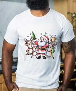 Santa and Reindeer beer singalong Christmas shirt 1 Santa and Reindeer beer singalong Christmas shirt