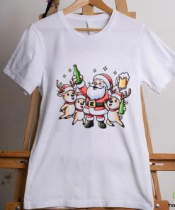 Santa and Reindeer beer singalong Christmas shirt 2 Santa and Reindeer beer singalong Christmas shirt