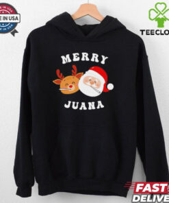 Santa and Rudolph merry juana Christmas shirt