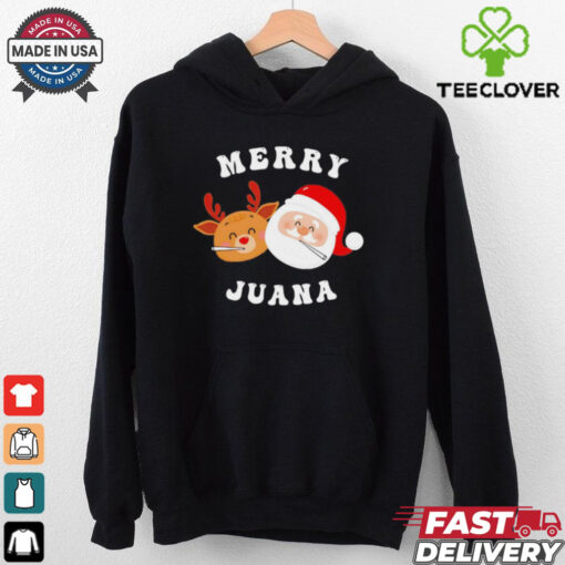 Santa and Rudolph merry juana Christmas shirt