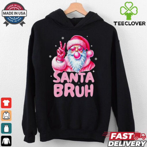 Santa blowing bubble gum Santa bruh Christmas shirt