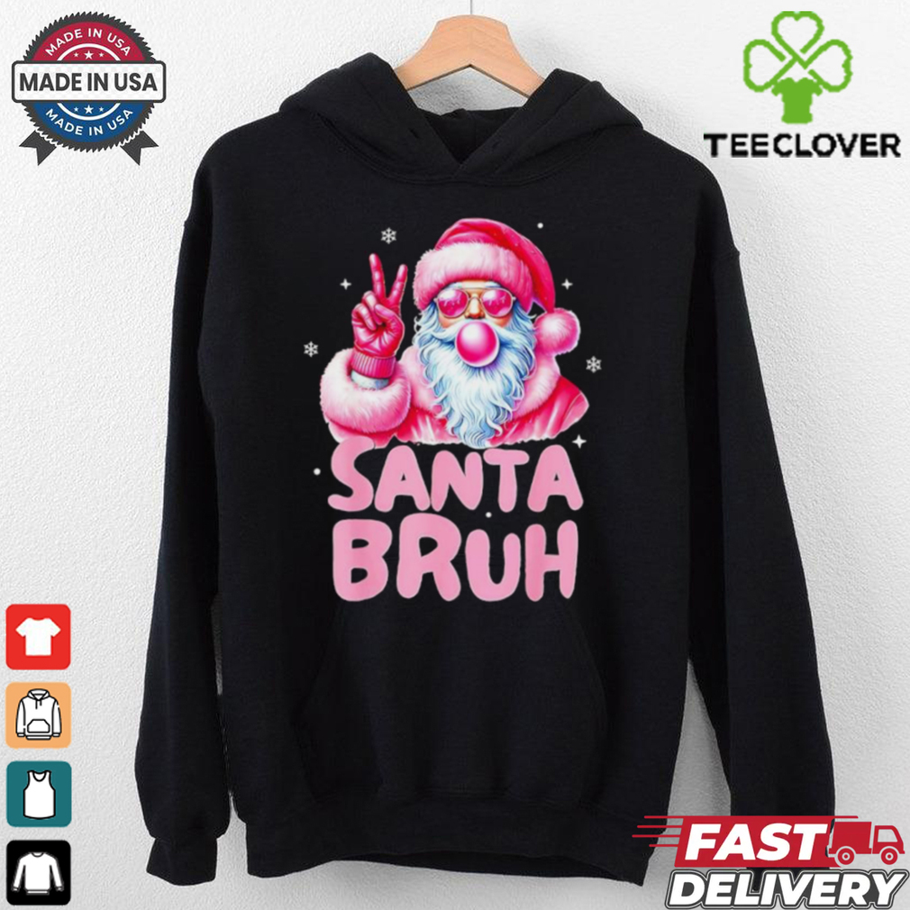 Santa blowing bubble gum Santa bruh Christmas shirt Santa blowing bubble gum Santa bruh Christmas shirt