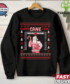Santa candy cane lane ninja warrior Christmas shirt