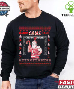 Santa candy cane lane ninja warrior Christmas shirt