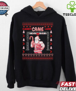 Santa candy cane lane ninja warrior Christmas shirt
