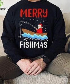 Santa fishing Merry Fishmas Christmas T shirt