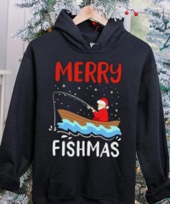 Santa fishing Merry Fishmas Christmas T hoodie, sweater, longsleeve, shirt v-neck, t-shirt