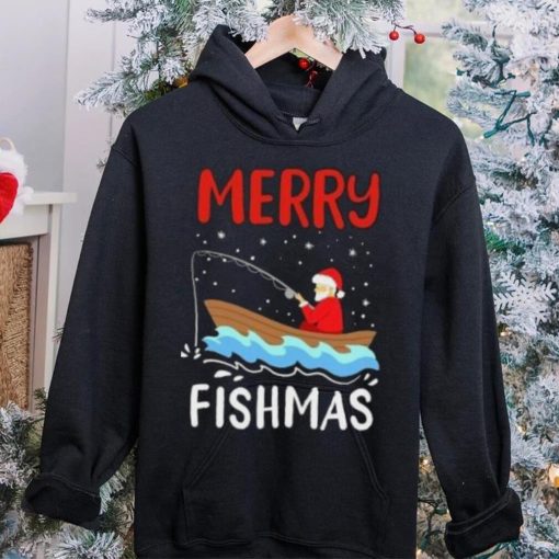 Santa fishing Merry Fishmas Christmas T hoodie, sweater, longsleeve, shirt v-neck, t-shirt