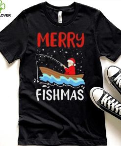 Santa fishing Merry Fishmas Christmas T hoodie, sweater, longsleeve, shirt v-neck, t-shirt