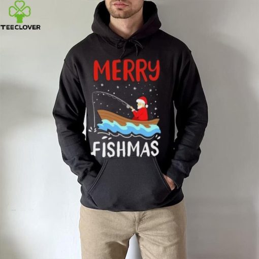 Santa fishing Merry Fishmas Christmas T hoodie, sweater, longsleeve, shirt v-neck, t-shirt