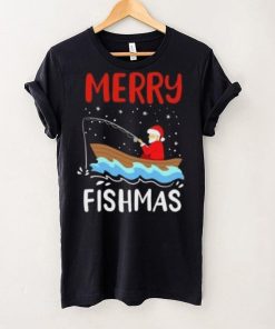 Santa fishing Merry Fishmas Christmas T hoodie, sweater, longsleeve, shirt v-neck, t-shirt