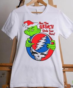 Santa grinch hug Grateful Dead how the grinch stole your face Merry Xmas 2023 T shirt