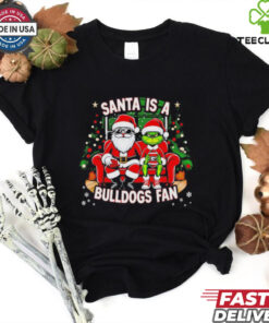 Santa is a Georgia Bulldogs fan Christmas shirt