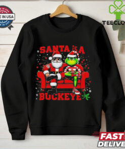 Santa is a Ohio State Buckeyes fan Christmas sweater