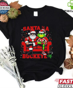 Santa is a Ohio State Buckeyes fan Christmas sweater