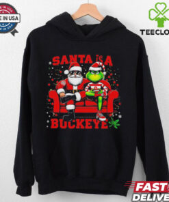 Santa is a Ohio State Buckeyes fan Christmas sweater